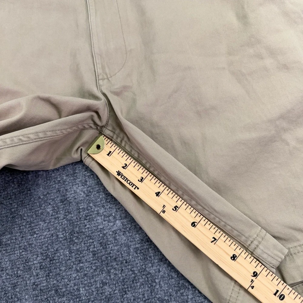 St Johns Bay Shorts Mens 42 (43x9) British Khaki Comfort Stretch Power Waistband